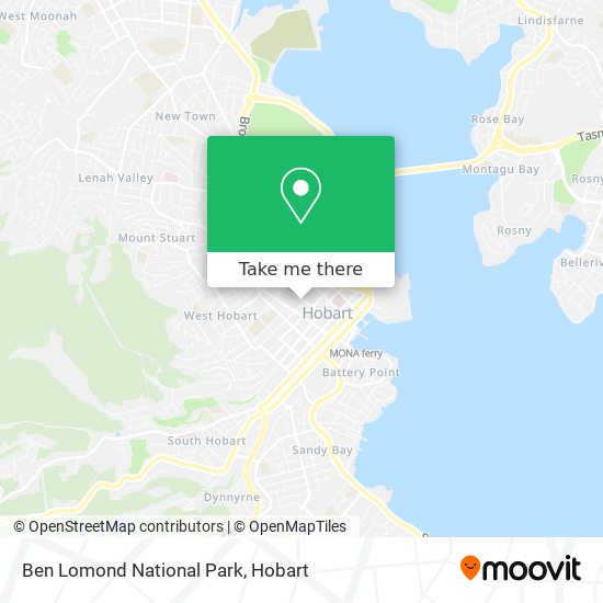 Mapa Ben Lomond National Park