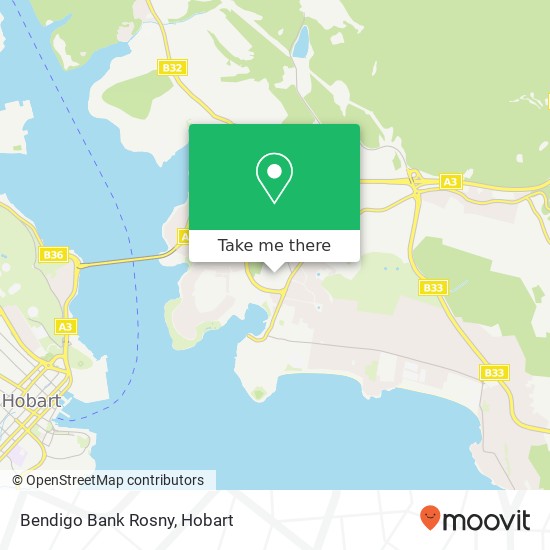 Bendigo Bank Rosny map