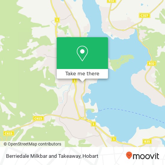 Mapa Berriedale Milkbar and Takeaway
