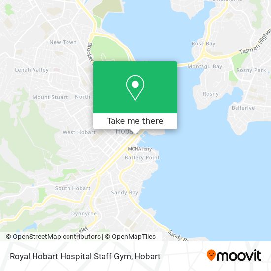 Royal Hobart Hospital Staff Gym map