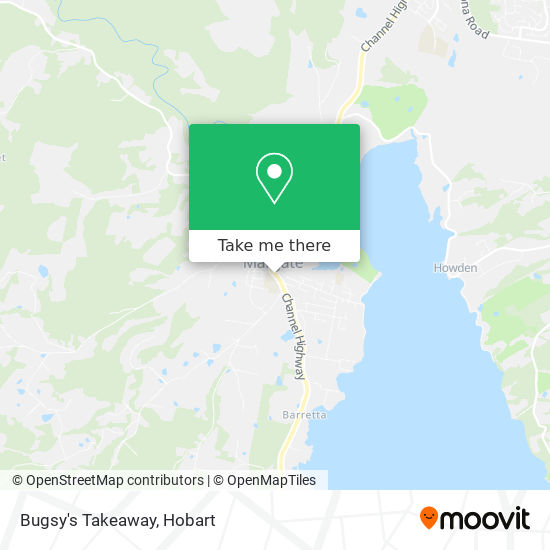 Bugsy's Takeaway map
