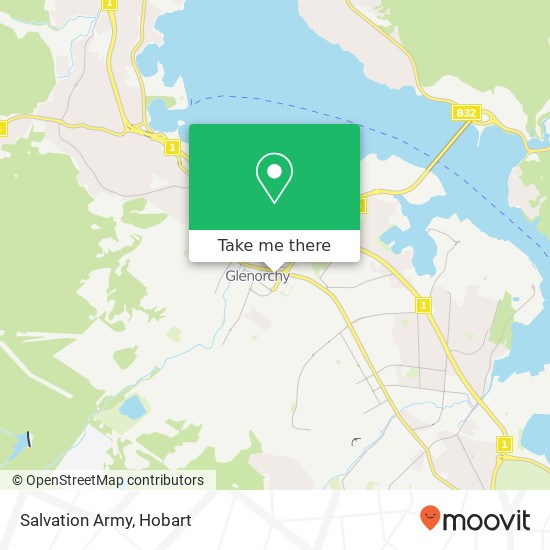 Mapa Salvation Army, 360 Main Rd Glenorchy TAS 7010