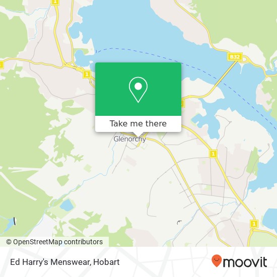 Mapa Ed Harry's Menswear, 350-360 Main Rd Glenorchy TAS 7010
