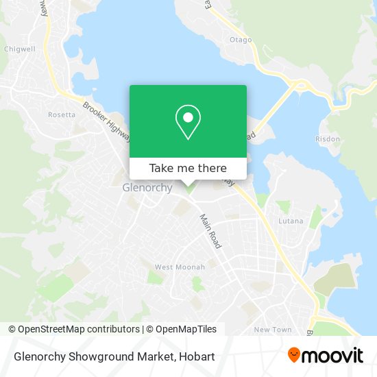 Mapa Glenorchy Showground Market