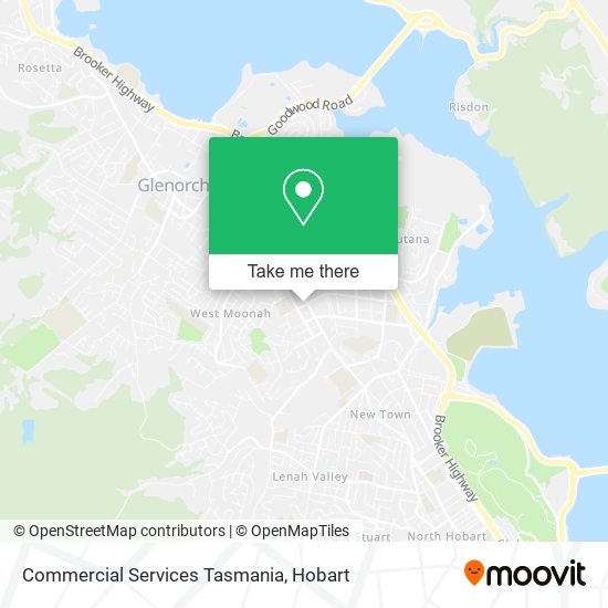 Commercial Services Tasmania map