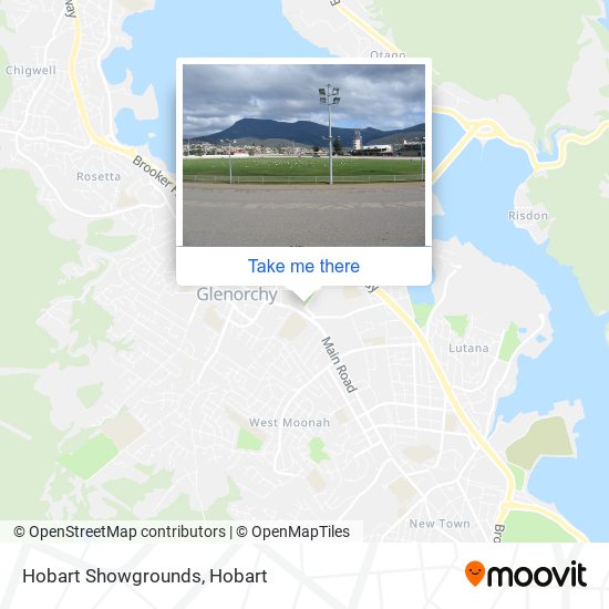 Hobart Showgrounds map