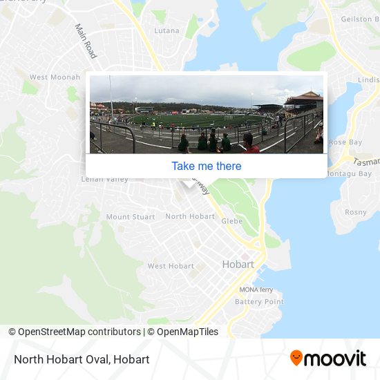 Mapa North Hobart Oval