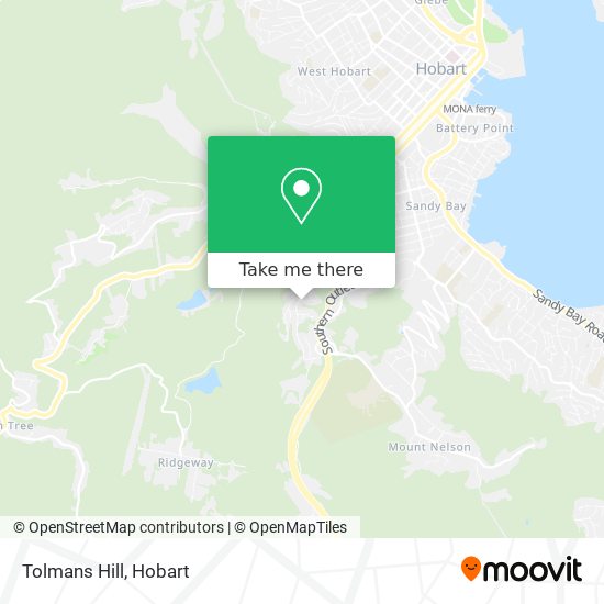 Mapa Tolmans Hill