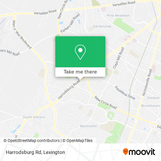 Harrodsburg Rd map