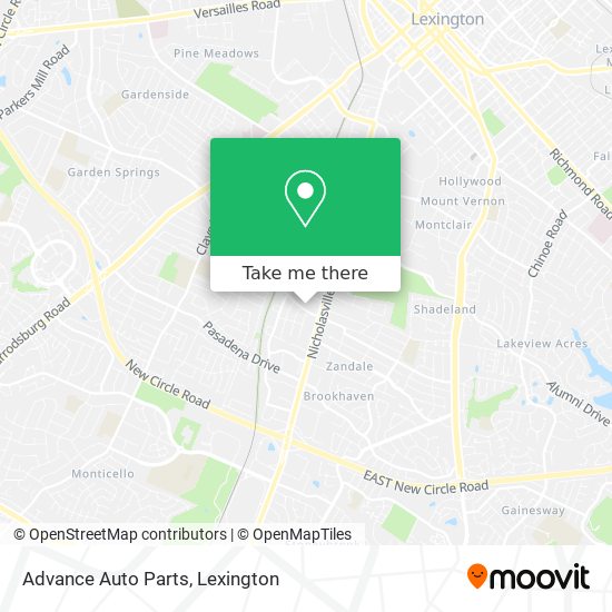 Mapa de Advance Auto Parts
