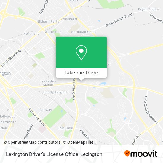 Mapa de Lexington Driver's License Office