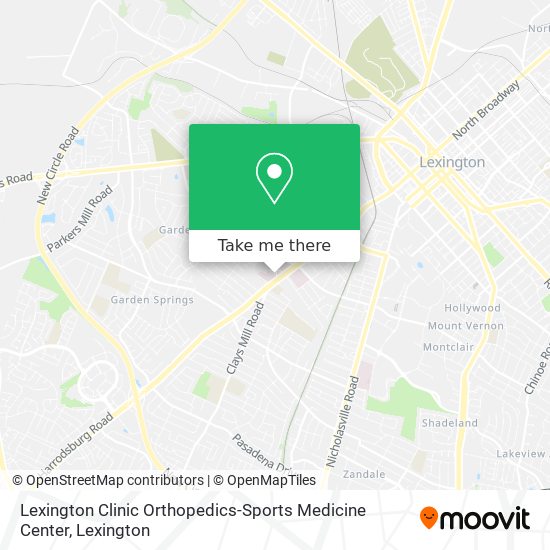Mapa de Lexington Clinic Orthopedics-Sports Medicine Center