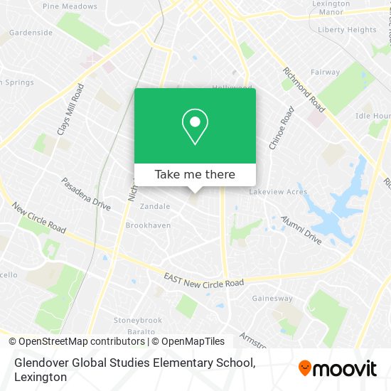 Glendover Global Studies Elementary School map