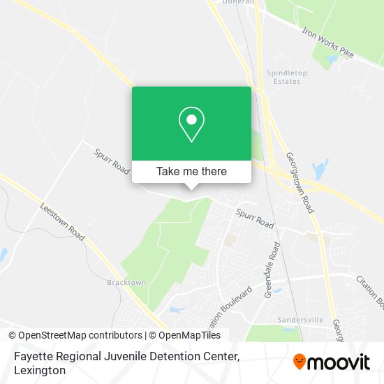 Mapa de Fayette Regional Juvenile Detention Center