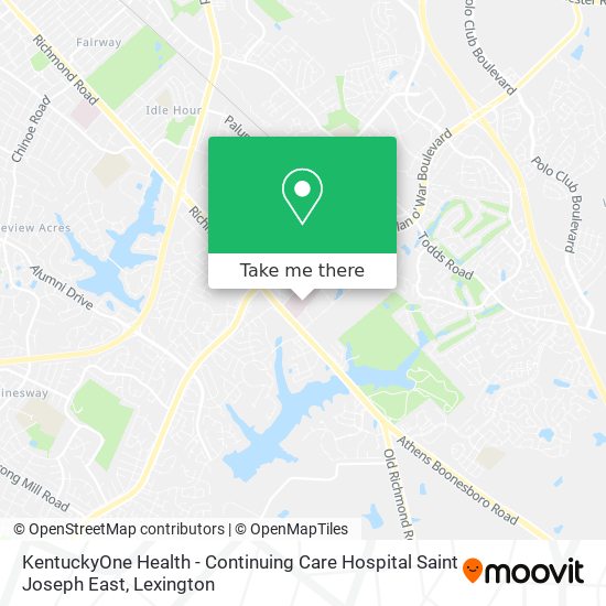 KentuckyOne Health - Continuing Care Hospital Saint Joseph East map