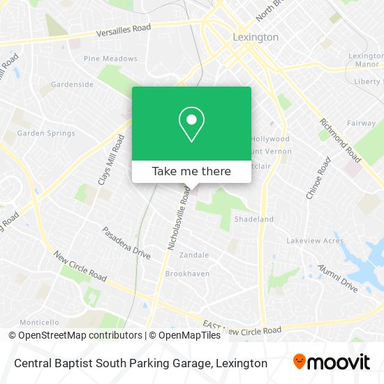 Central Baptist South Parking Garage map