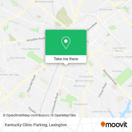 Mapa de Kentucky Clinic Parking