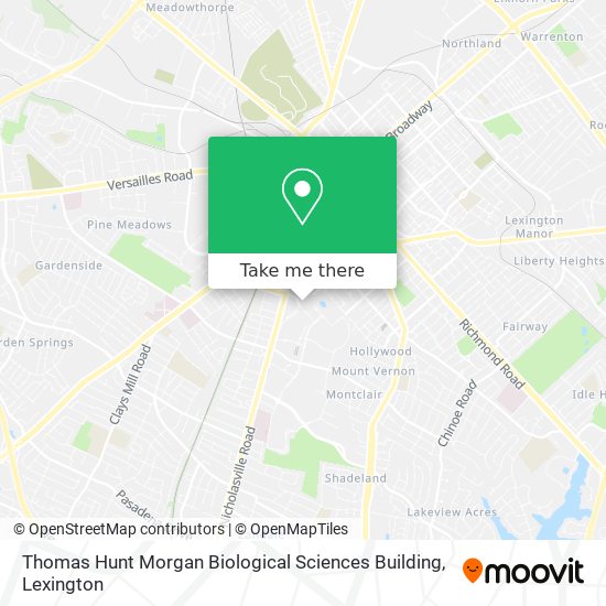 Mapa de Thomas Hunt Morgan Biological Sciences Building