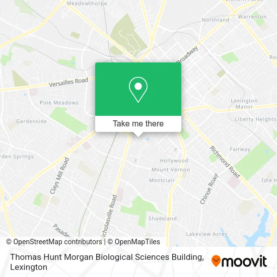 Mapa de Thomas Hunt Morgan Biological Sciences Building