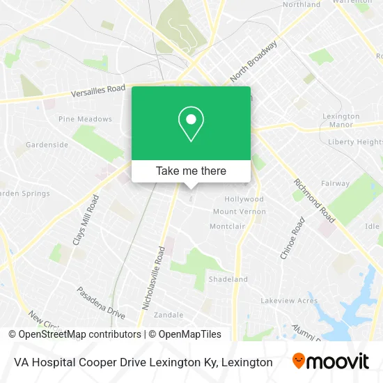 VA Hospital Cooper Drive Lexington Ky map