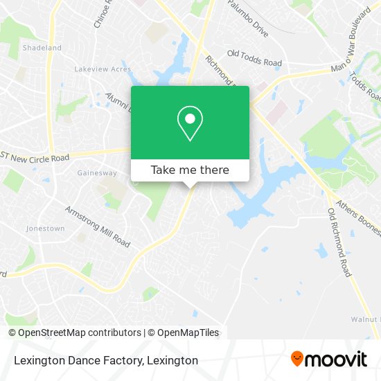 Lexington Dance Factory map