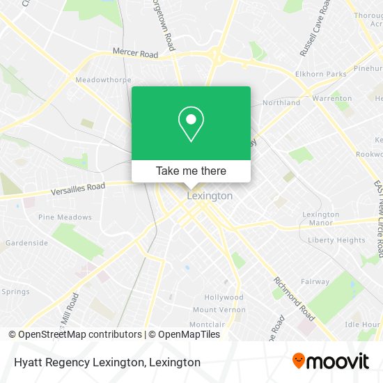 Hyatt Regency Lexington map