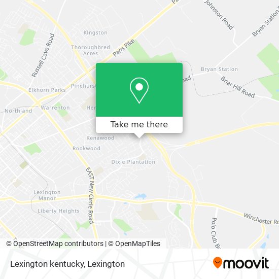 Mapa de Lexington kentucky