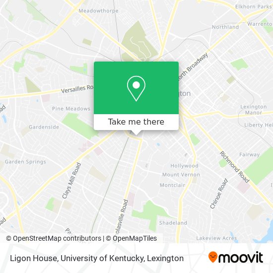 Mapa de Ligon House, University of Kentucky
