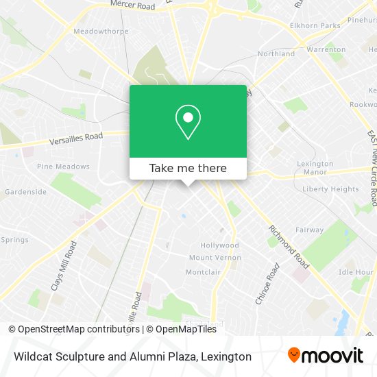 Wildcat Sculpture and Alumni Plaza map