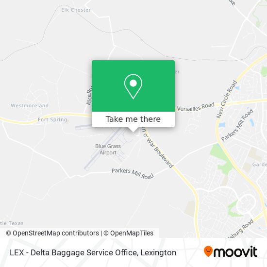 LEX - Delta Baggage Service Office map