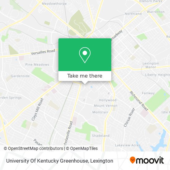 University Of Kentucky Greenhouse map