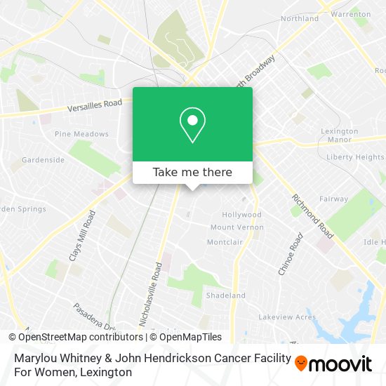 Marylou Whitney & John Hendrickson Cancer Facility For Women map