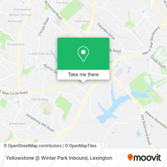 Mapa de Yellowstone @ Winter Park Inbound