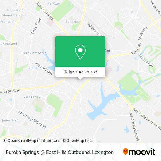 Mapa de Eureka Springs @ East Hills Outbound