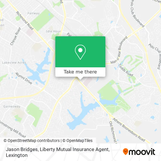 Jason Bridges, Liberty Mutual Insurance Agent map