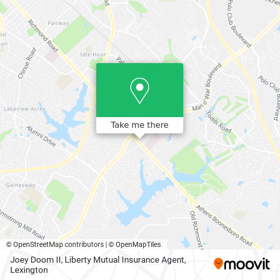 Joey Doom II, Liberty Mutual Insurance Agent map