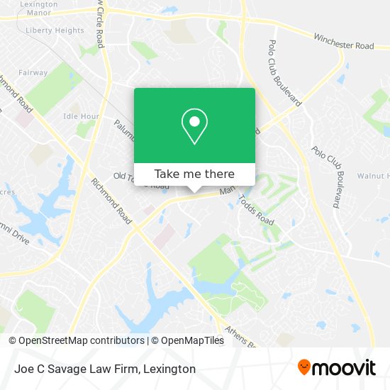 Joe C Savage Law Firm map