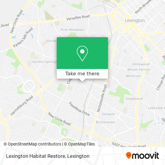 Lexington Habitat Restore map