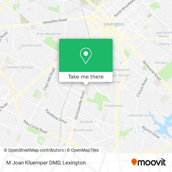 Mapa de M Joan Kluemper DMD