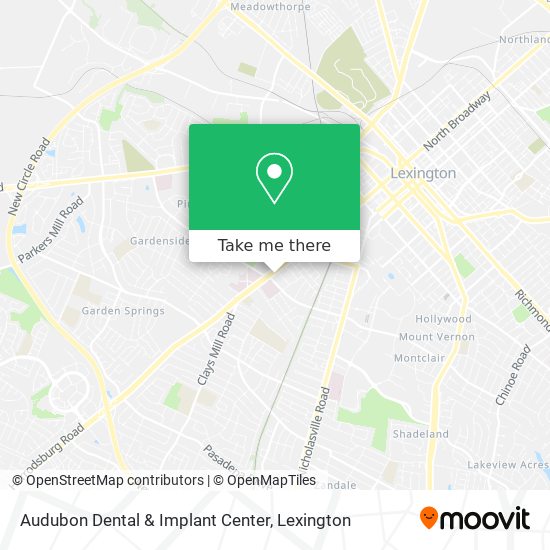 Mapa de Audubon Dental & Implant Center