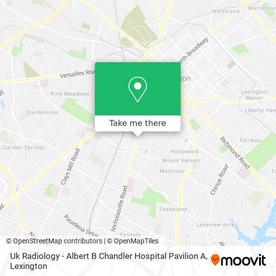 Uk Radiology - Albert B Chandler Hospital Pavilion A map