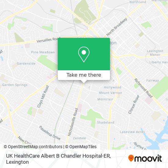 Mapa de UK HealthCare Albert B Chandler Hospital-ER