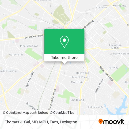 Thomas J. Gal, MD, MPH, Facs map