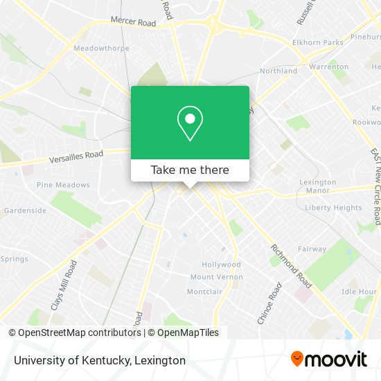 University of Kentucky map