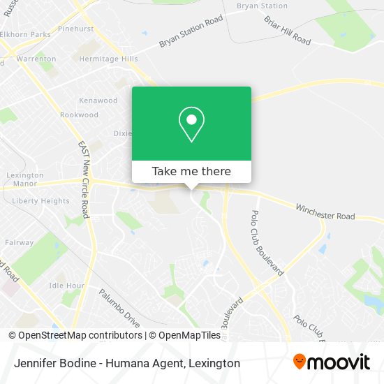 Jennifer Bodine - Humana Agent map