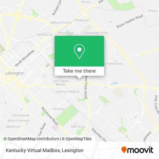 Kentucky Virtual Mailbox map