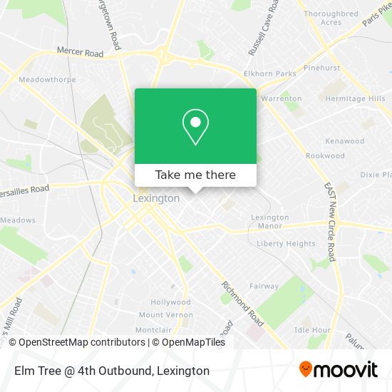 Elm Tree @ 4th Outbound map