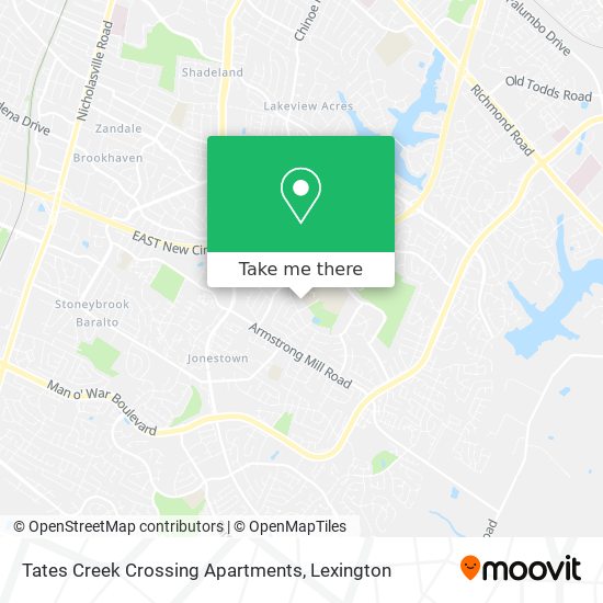 Tates Creek Crossing Apartments map