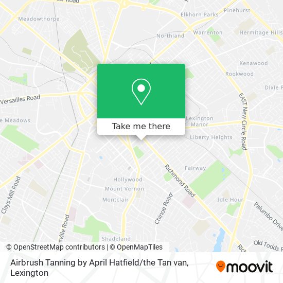 Airbrush Tanning by April Hatfield / the Tan van map