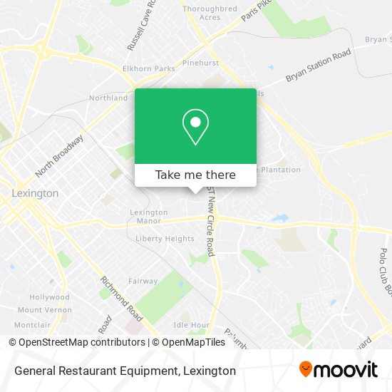 General Restaurant Equipment map